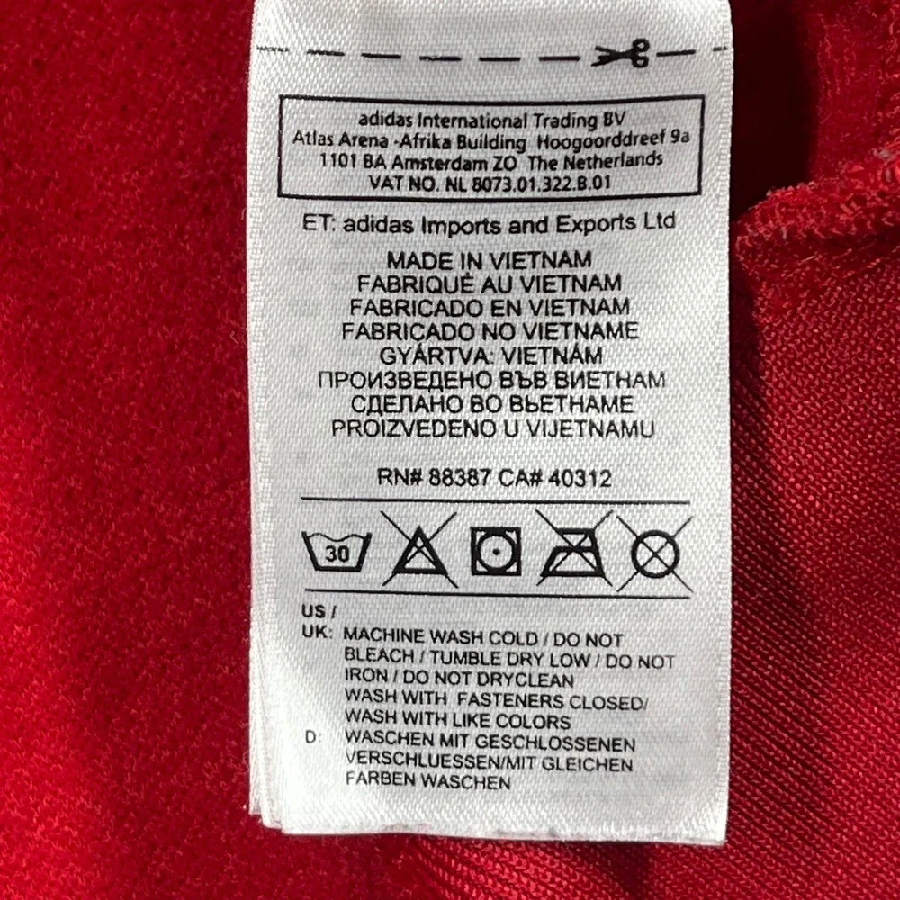 Adidas Track Jacket Mens Large Red Spain 2014 FIFA World Cup G77813 Soccer Core